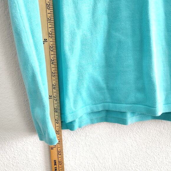 Quacker Factory Plus Size 1X Blue Sequin Popsicle Shirt Top Blouse Whimsy Vacay - Picture 6 of 7